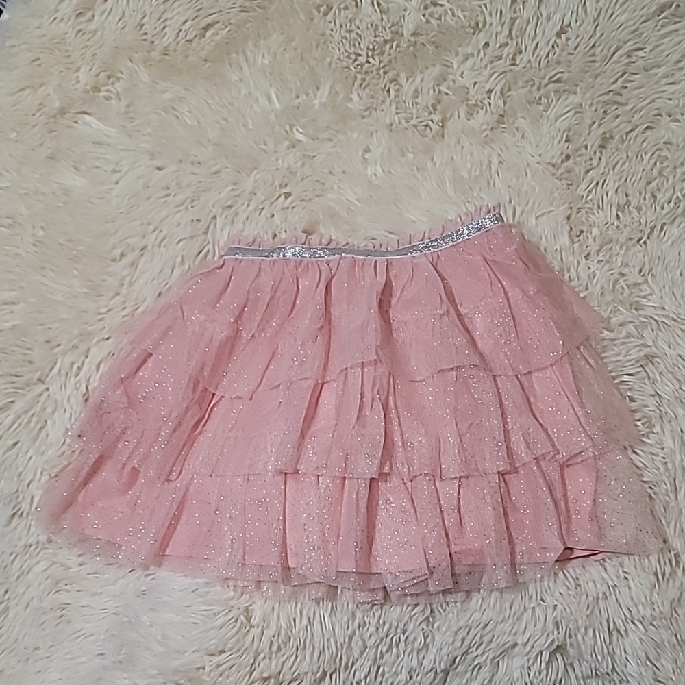 Joe Fresh, Girl's Pink Glitter Tulle Skirt, Size 5